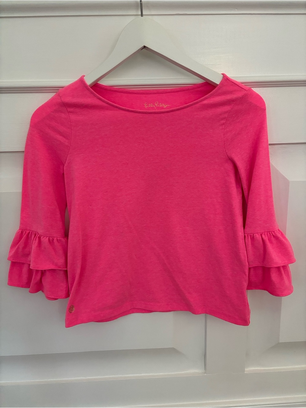 Lilly Pulitzer Girls Vibrant Pink Scoop Neck Top